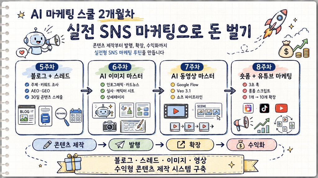 AI 실전 마케팅 2개월차 수익 창출로 이어지는 AI 콘텐츠 제작 가이드