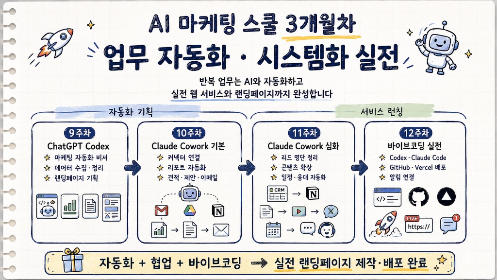 AI 기반 업무 자동화 & 웹 서비스 구축 3개월차 고급 응용 과정