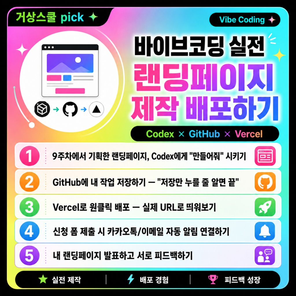 12주차 바이브코딩 실전 랜딩페이지 제작 배포